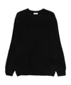 Soft Goat Long-sleeved Sweater In Black
