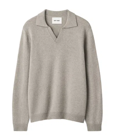 Soft Goat Long-sleeved Sweater In Gray