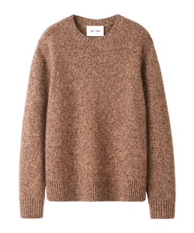 Soft Goat Loose-fitting Crew-neck Top In Neutral