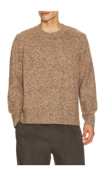 Soft Goat Marled Relaxed Fit Crewneck Sweater In Multi