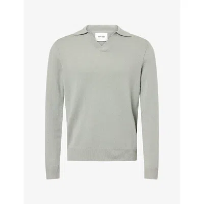 Soft Goat Mens  Regular-fit Cashmere Polo Jumper In Gray