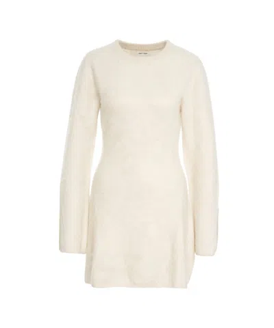 Soft Goat Mini Dress In Brushed Cashmere In Multi