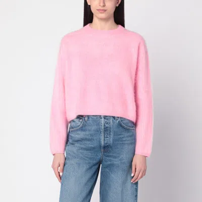 SOFT GOAT SOFT GOAT PINK BRUSHED CASHMERE PULLOVER