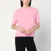 Soft Goat Pink Brushed Cashmere Sweater In Pink