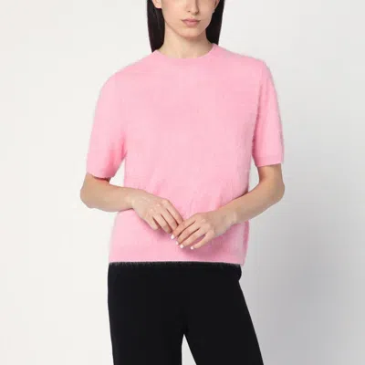 SOFT GOAT PINK BRUSHED CASHMERE SWEATER