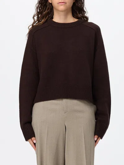 Soft Goat Relaxed Fit Cashmere Crewneck Jumper With Dropped Shoulders In Brown