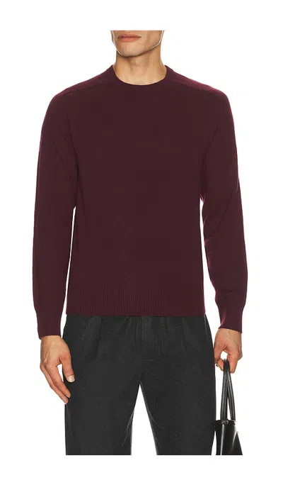 Soft Goat Relaxed Fit Raglan Crewneck Sweater In Red