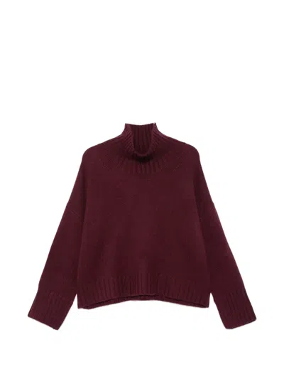 Soft Goat Ribbed-knit Roll-neck Sweater In Brown