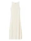 Soft Goat Round-neck Maxi Dress In White
