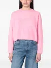 Soft Goat Round-neck Sweater In Pink