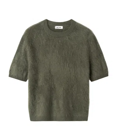 Soft Goat Short-sleeved Sweater In Green
