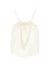 Soft Goat Silk Singlet In White