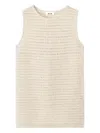 Soft Goat Sleeveless Mini Dress In Neutral
