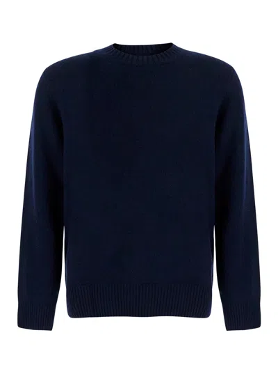 Soft Goat Soft 100% Cashmere Crew Neck Sweater For Men In Blue