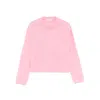 Soft Goat Womens Pink Relaxed-fit Ribbed-trim Cashmere-knit Jumper