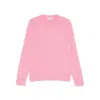 Soft Goat Womens Pink Relaxed-fit Ribbed-trim Cashmere-knit Jumper