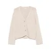 Soft Goat Cashmere V-necked Cardigan