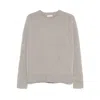 Soft Goat Cashmere Boyfriend Crewneck Jumper In Gray