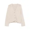Soft Goat Cashmere V-necked Cardigan