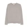 Soft Goat Cashmere Boyfriend Crewneck Jumper In Gray