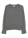 Soft Goat Long-sleeve Cre-neck Knitwear In Gray