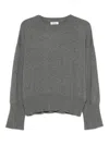 Soft Goat Long-sleeve Cre-neck Knitwear In Gray