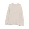 Soft Goat Crewneck Long-sleeve Sweater In Neutral