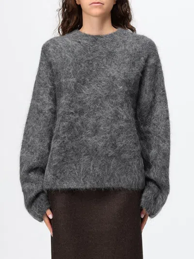 Soft Goat Sweatshirt Woman Color Grey In Gray