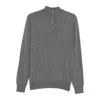 Soft Goat Zip-up Sweater In Gray