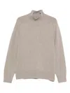 Soft Goat Turtleneck Sweater In Brown