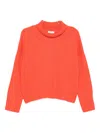 Soft Goat Turtleneck Sweater In Orange