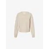 Soft Goat Womens Chalk Chunky V-neck Cashmere Jumper In Neutral