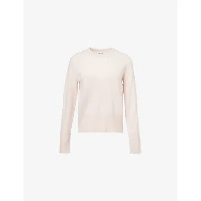 Soft Goat Womens Classic Round-neck Cashmere Jumper Powder
