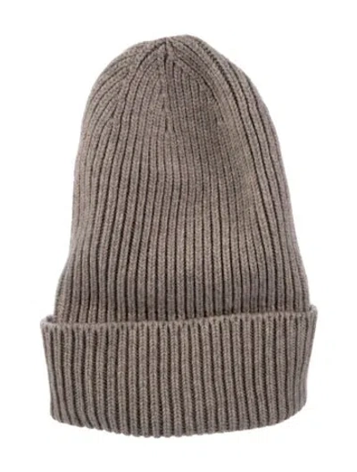 Pre-owned Soft Goat Wool Beanie In Brown