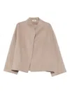 Soft Goat Wool Cape In Neutral
