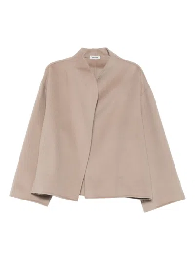 Soft Goat Wool Cape In Neutral