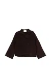 Soft Goat Wool Cape In Brown