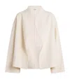 Soft Goat Wool-cashmere Short Jacket In White