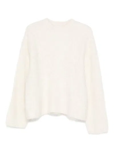 Soft Goat Long-sleeve Crew-neck Knitwear In White