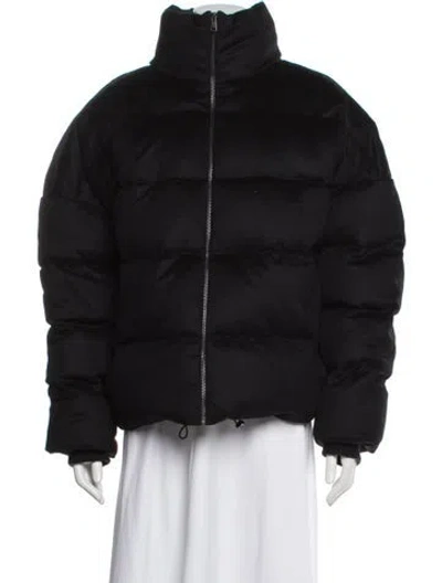 Pre-owned Soft Goat Wool Down Jacket In Black