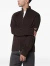 Soft Goat Gerippter Cardigan Mit Reissverschluss In Brown