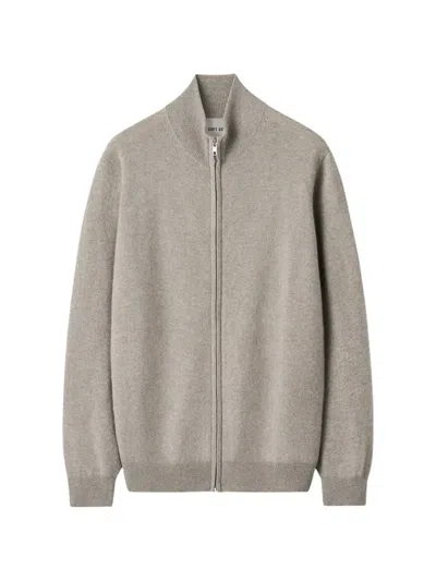Soft Goat Zip-up Cashmere Sweater In Multi