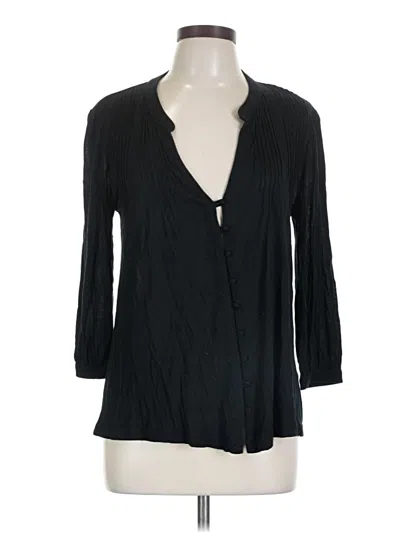 Pre-owned Soft Joie 3/4 Sleeve Blouse In Black