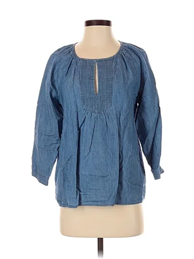 Pre-owned Soft Joie 3/4 Sleeve Blouse In Blue