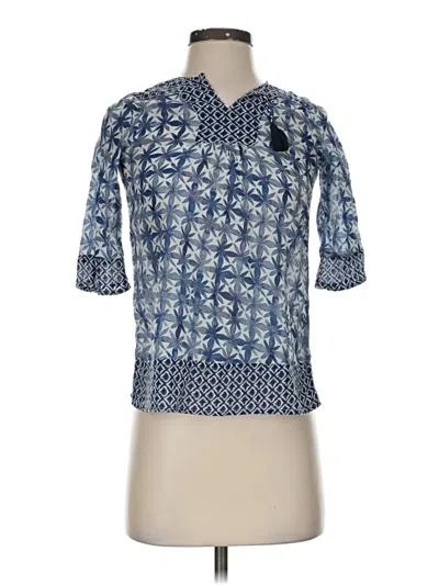 Pre-owned Soft Joie 3/4 Sleeve Blouse In Blue