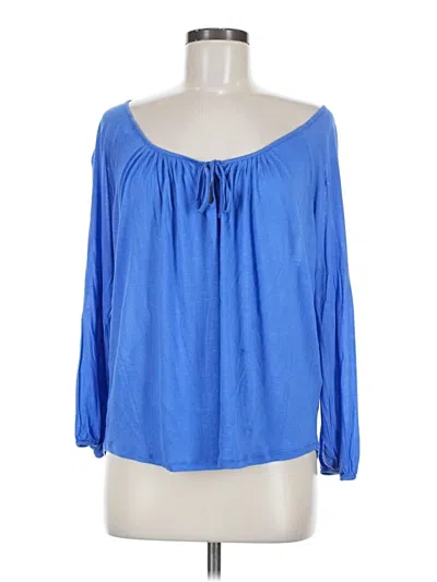 Pre-owned Soft Joie 3/4 Sleeve Blouse In Blue