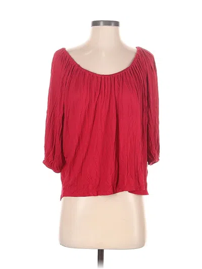 Pre-owned Soft Joie 3/4 Sleeve Blouse In Red