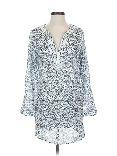 Pre-owned Soft Joie 3/4 Sleeve Blouse In Silver