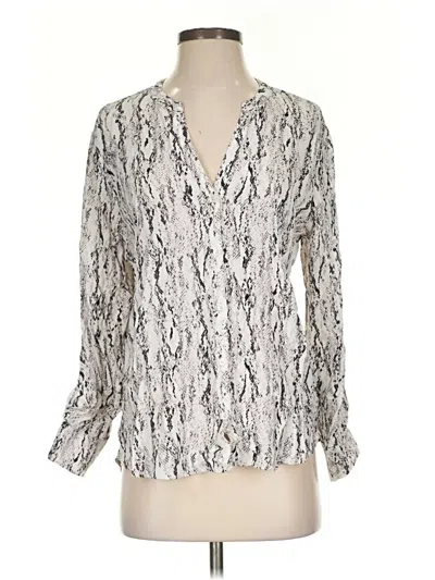 Pre-owned Soft Joie 3/4 Sleeve Blouse In Silver