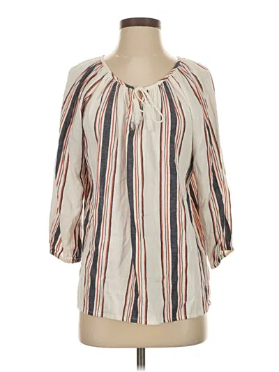 Pre-owned Soft Joie 3/4 Sleeve Blouse In White